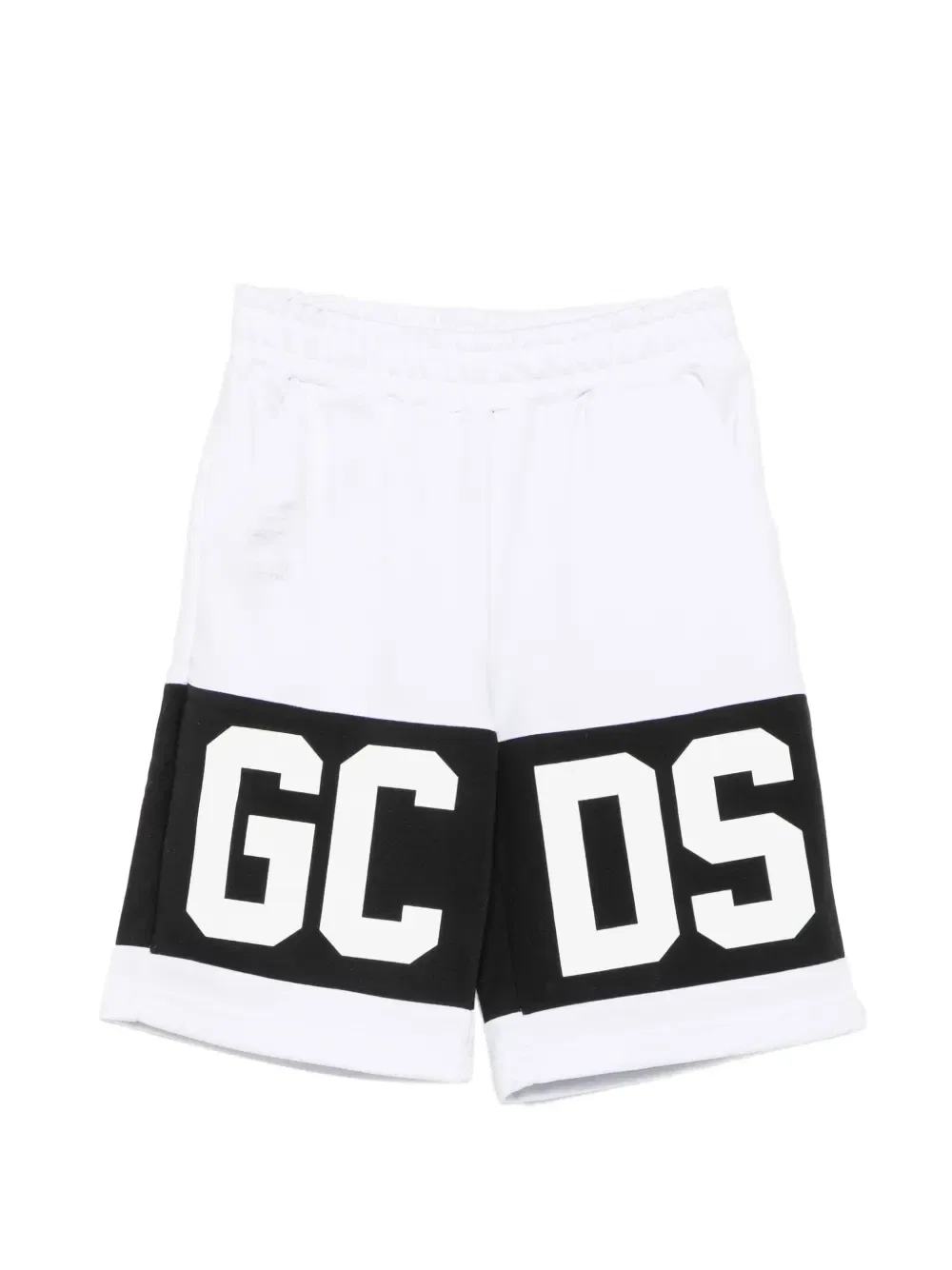 Шорты на эластичном поясе с логотипом Gcds Kids, белый