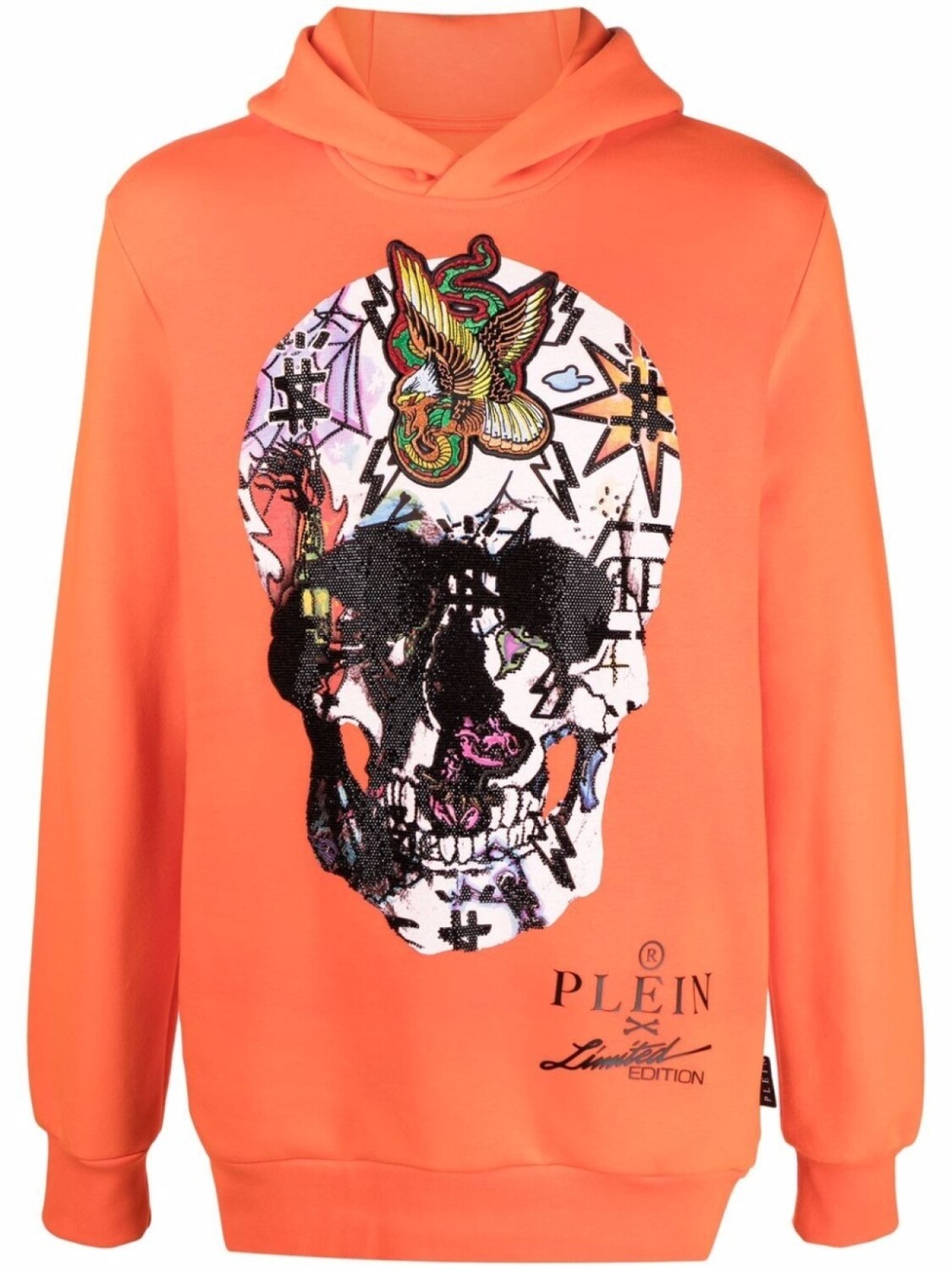 

Philipp Plein худи с графичным принтом, оранжевый