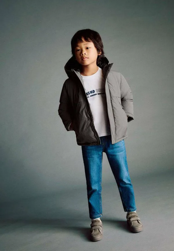 Детская зимняя куртка Mango Kids, Dark Grey