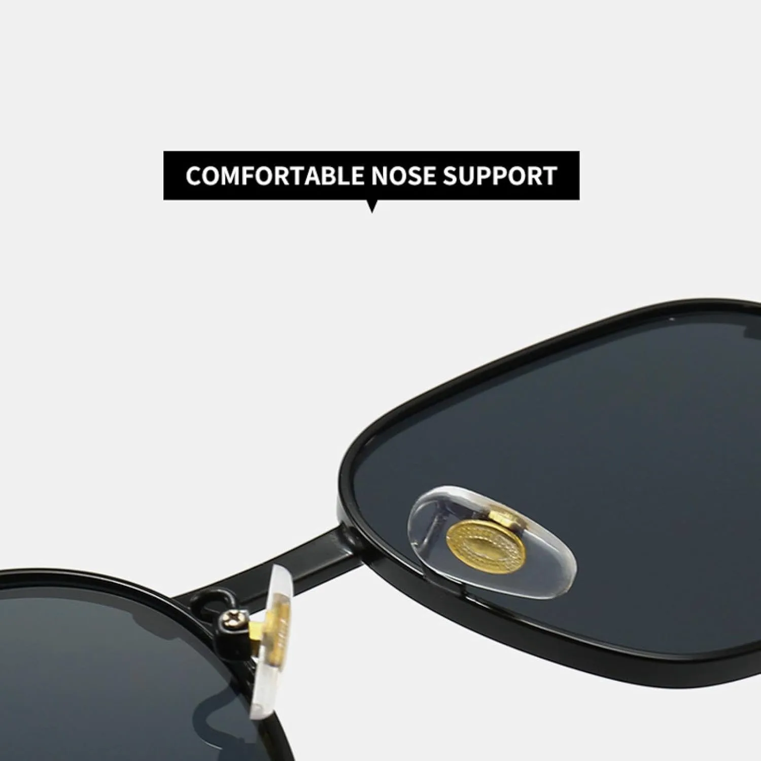 

Мужские панк-металлические солнцезащитные очки в стиле ретро с защитой от УФ-излучения UV400, женские очки с широкими дужками и полыми дужками HHZZYVY, Silver Clear