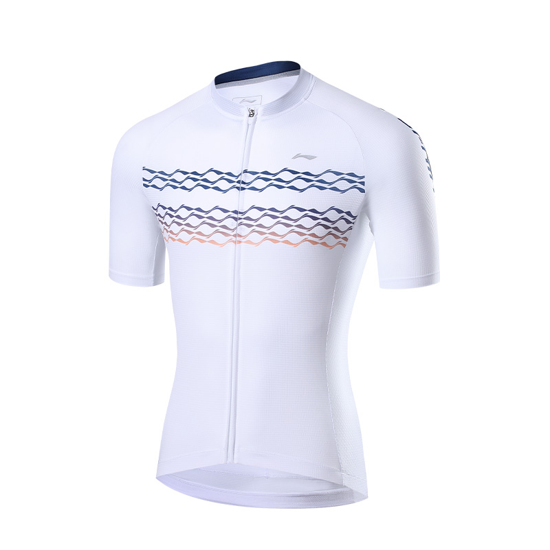 

Мужская велосипедная одежда с коротким рукавом, дышащая, легкая, с высокой упругостью LINING, White[Front Pull Bows Pattern]