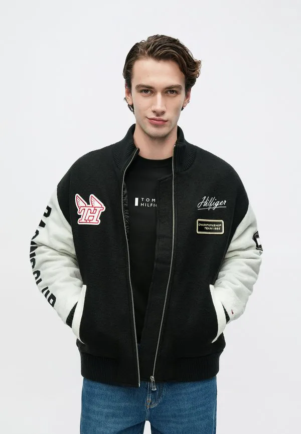 Спортивная куртка из чистой шерсти, куртка для межсезонья. Tommy Hilfiger, Black — фото 4