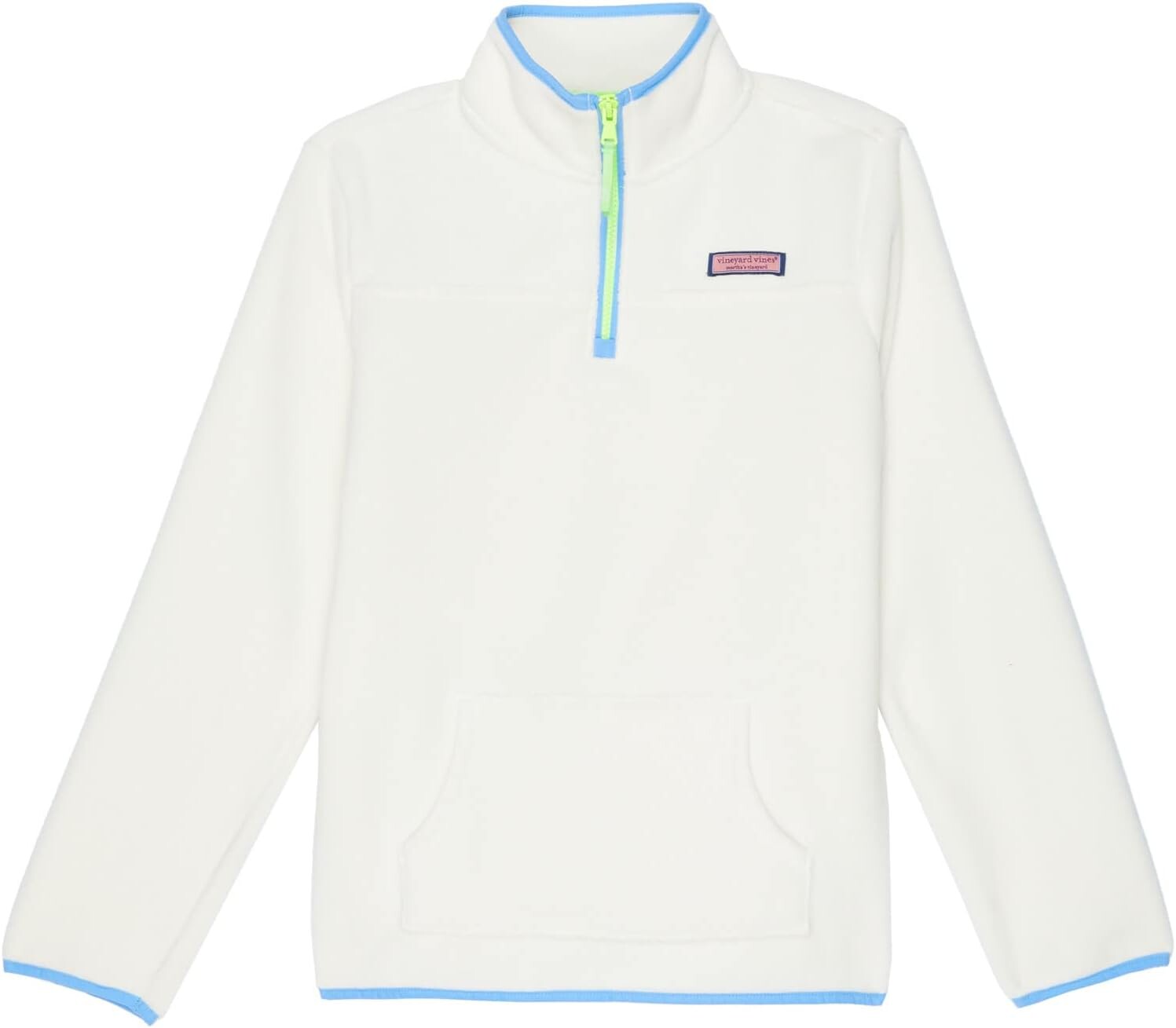 

Толстовка Vineyard Vines Harbor Fleece Glow 1/2 Zip, цвет Marshmallow