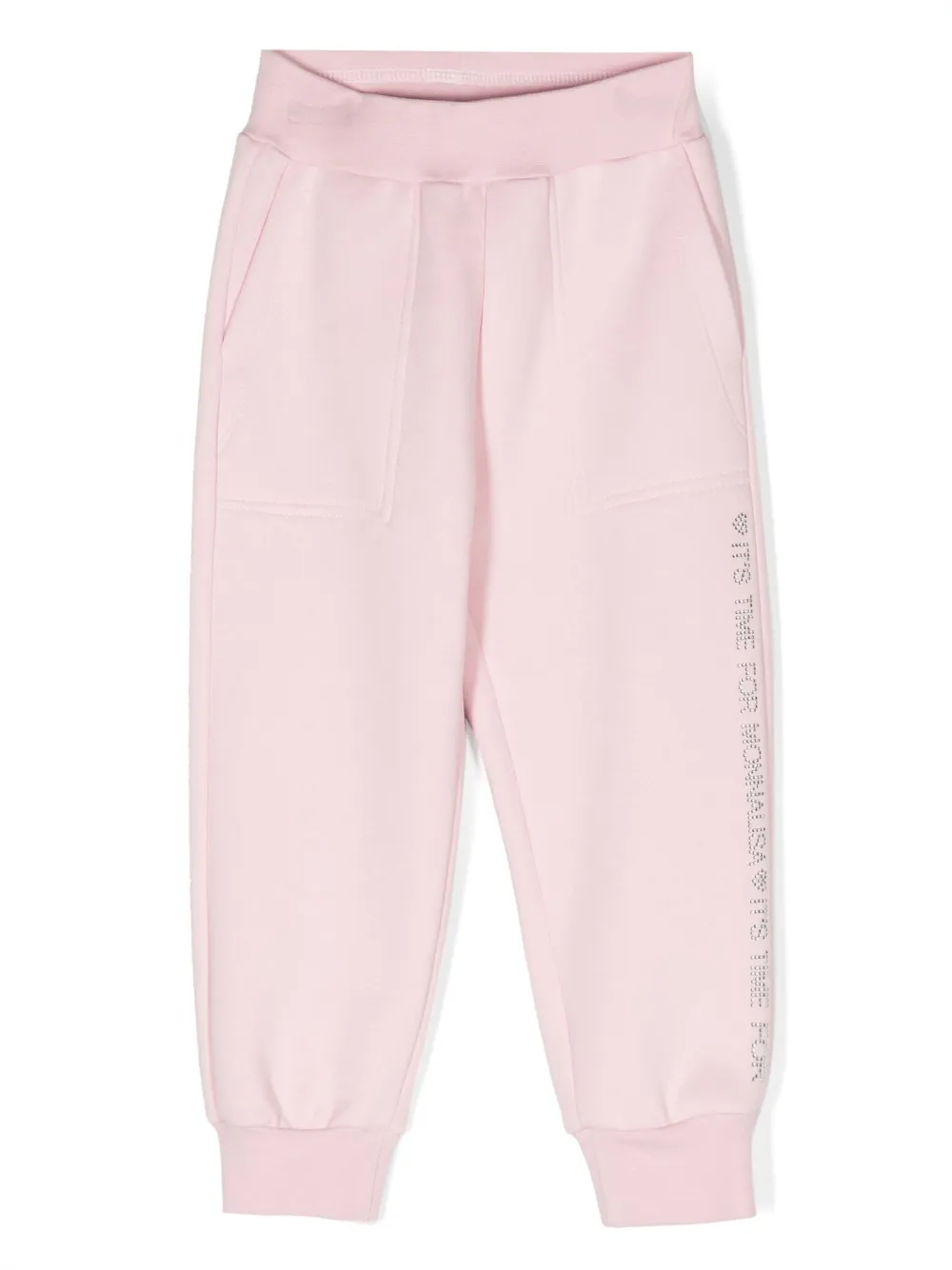 

Спортивные брюки с кристаллами Monnalisa, розовый