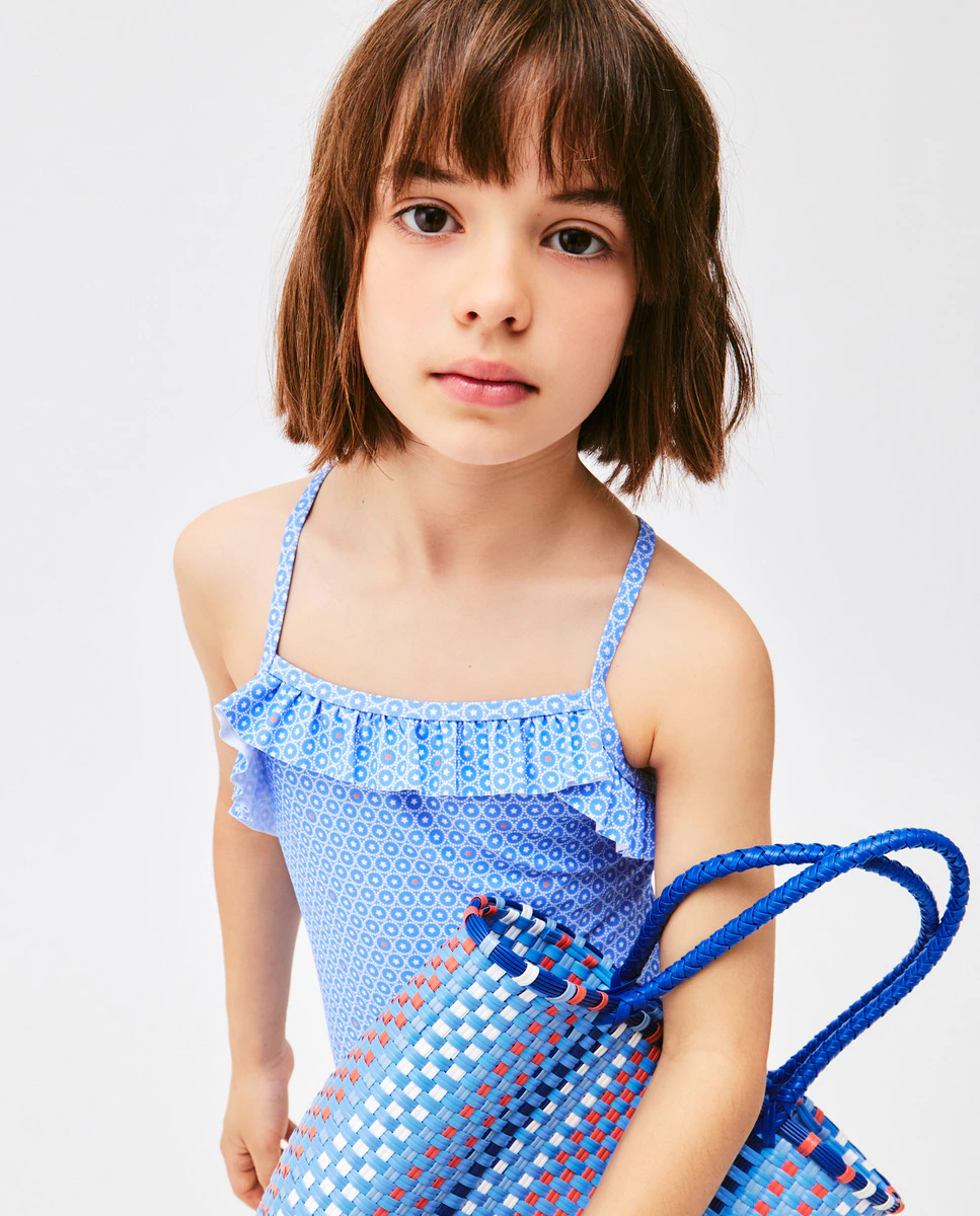

Матросский купальник для девочки Kids El Corte Inglés, темно-синий