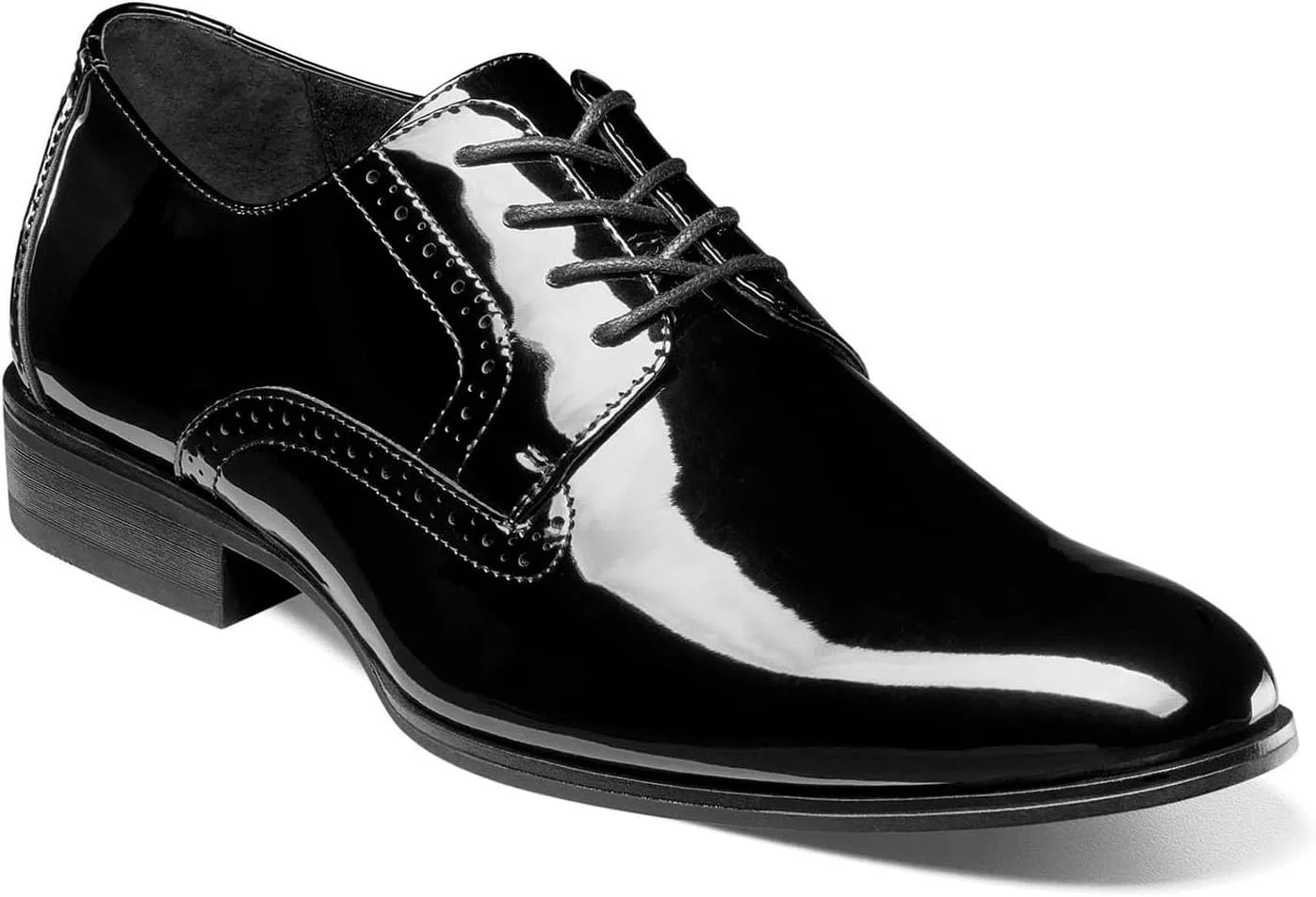 Мужские оксфорды Stacy Adams Scottie на шнуровке, Black (Black Varnish)
