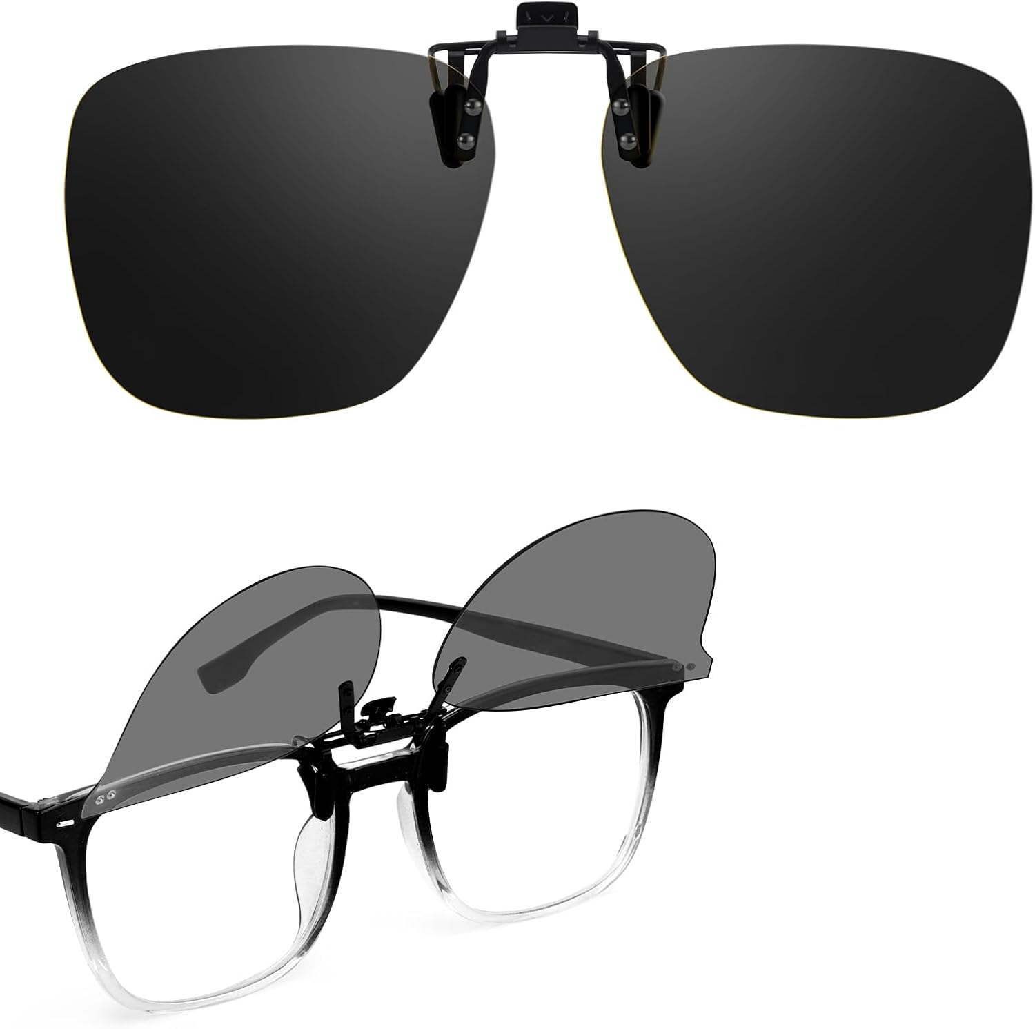 

Поляризованные солнцезащитные очки Trysee с откидной застежкой-клипсой, надеваемые поверх очков с диоптриями, для мужчин и женщин, с антибликовым покрытием, Ts103 Black - Flip Up