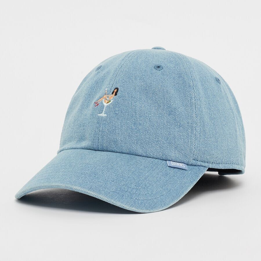 

Цветная девочка в кепке папы Djinns, цвет washed denim