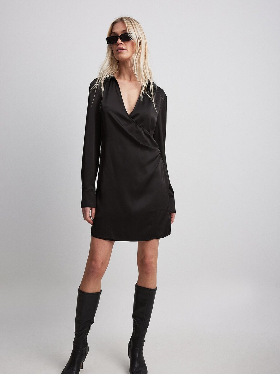 

Платье рубашка NA-KD Shirt Dress, черный