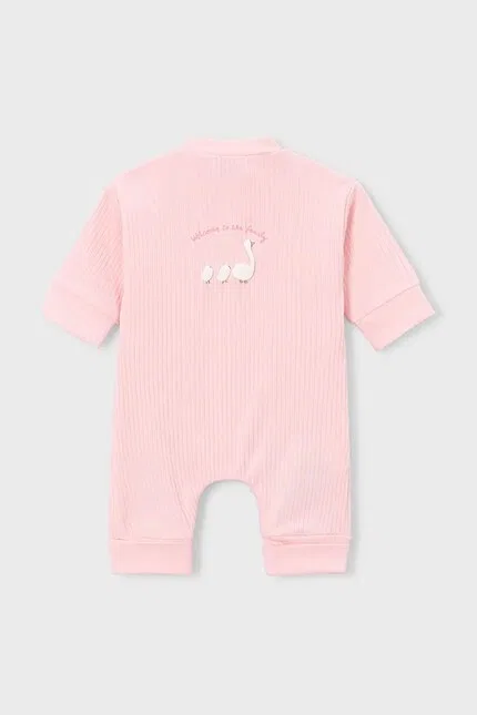 Комбинезон детский с длинным рукавом Mayoral Newborn, розовый — фото 2