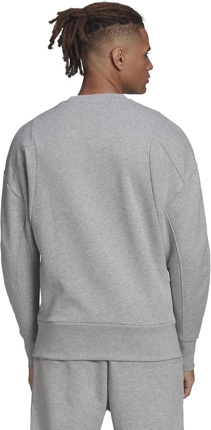 Adidas Originals Мужской флисовый свитер Adidas Studio Lounge, Medium Grey Heather — фото 3