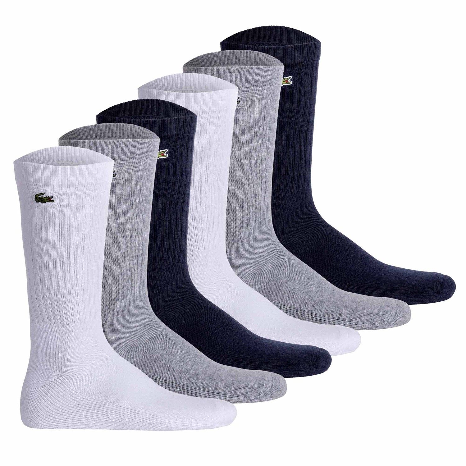 

Носки Lacoste 6 шт, цвет Weiß/Grau/Dunkelblau