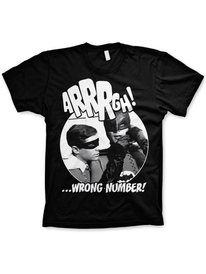 

Футболка Arrrgh Wrong Number Big Tall T-Shirt черного цвета Batman, Черный, Футболка Arrrgh Wrong Number Big Tall T-Shirt черного цвета Batman