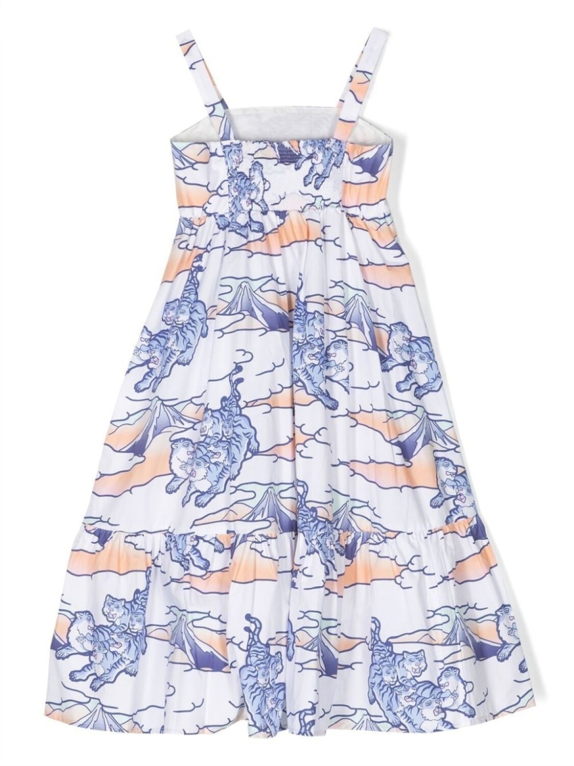 Kenzo Kids платье с графичным принтом, белый — фото 2