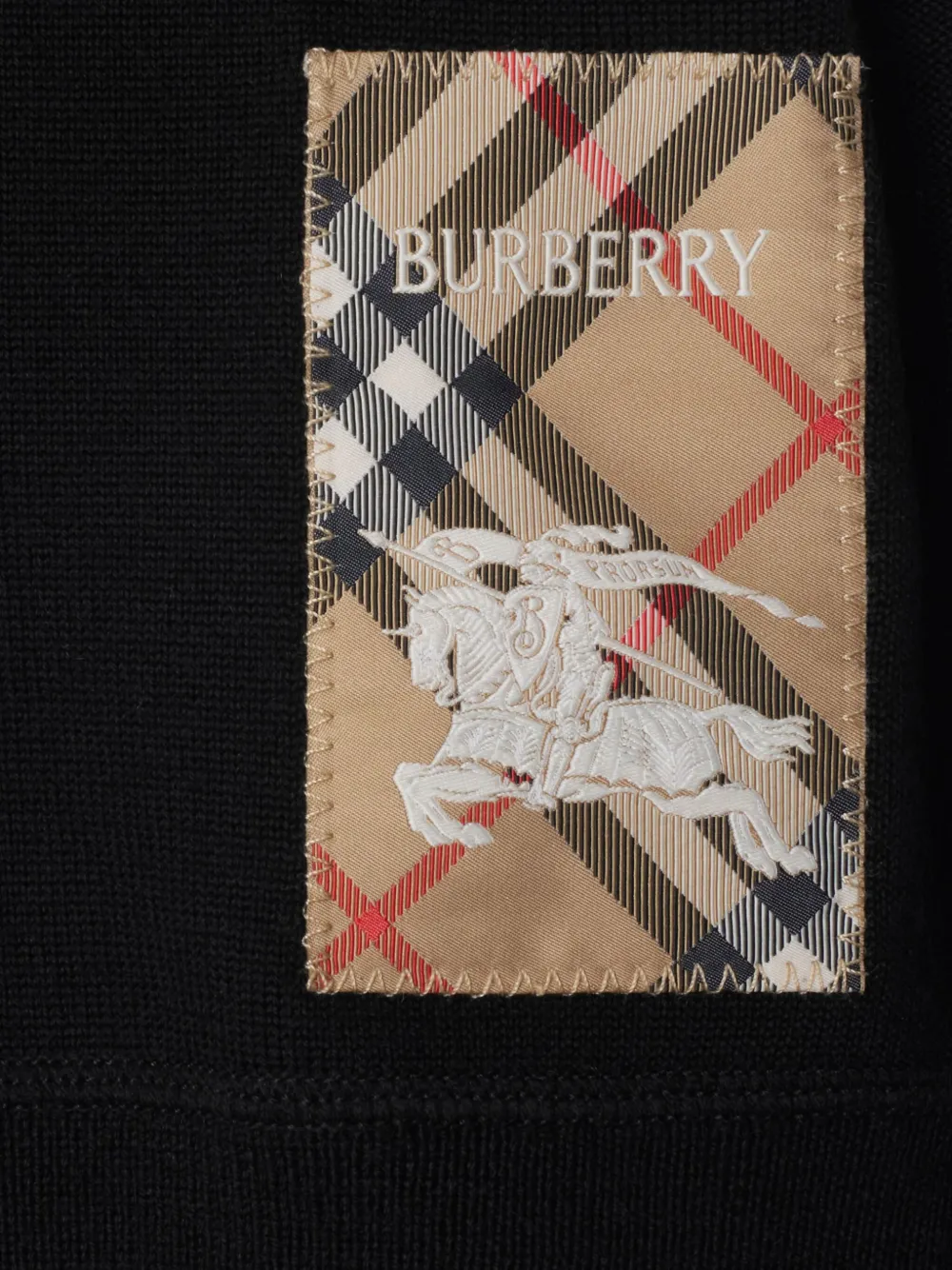 Шерстяной кардиган в клетку BURBERRY KIDS, черный — фото 3