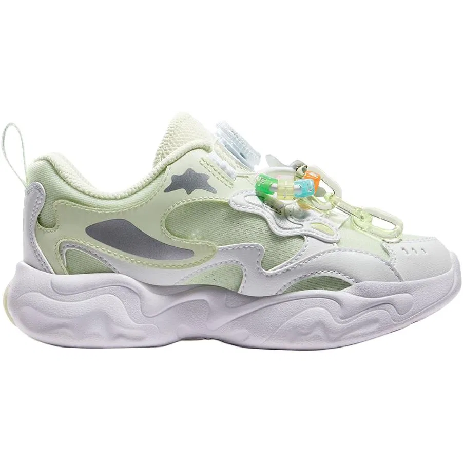 Детские кроссовки для бега slip resistant, abrasion resistant, waterproof white green FILA KIDS — фото 3