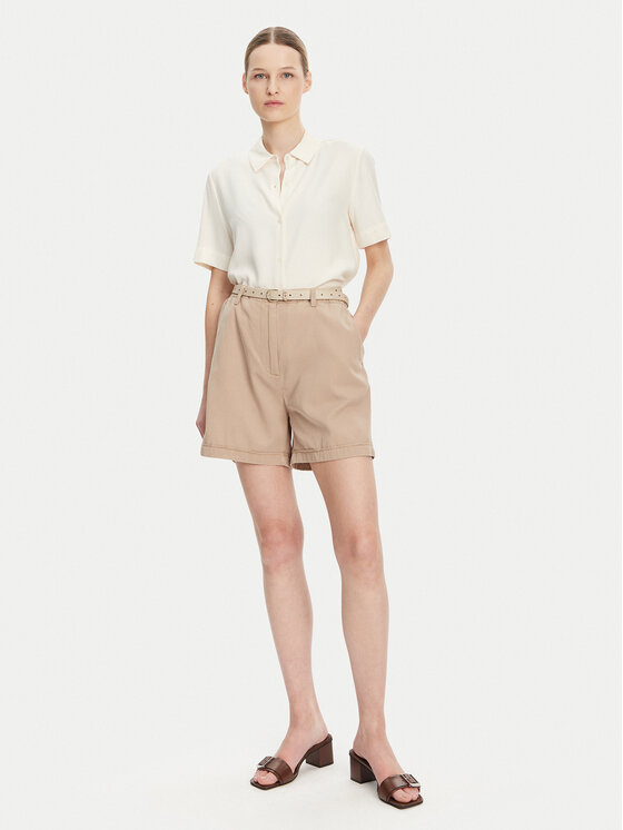 Свободная рубашка WW0WW44683 Tommy Hilfiger, бежевый — фото 2
