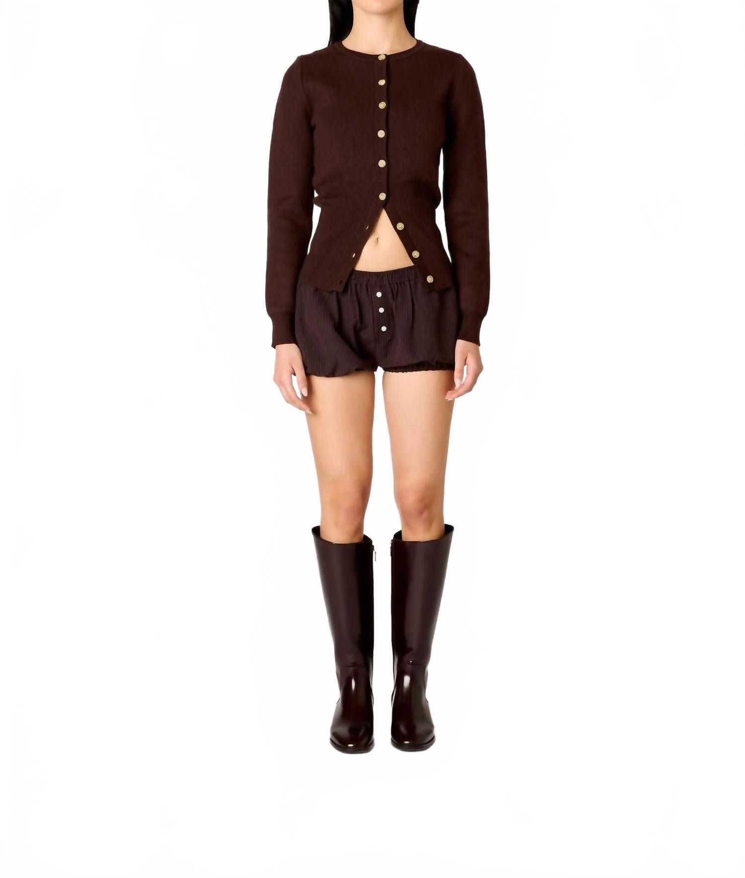 

NIA Кардиган Sophia с пуговицами спереди, цвет эспрессо