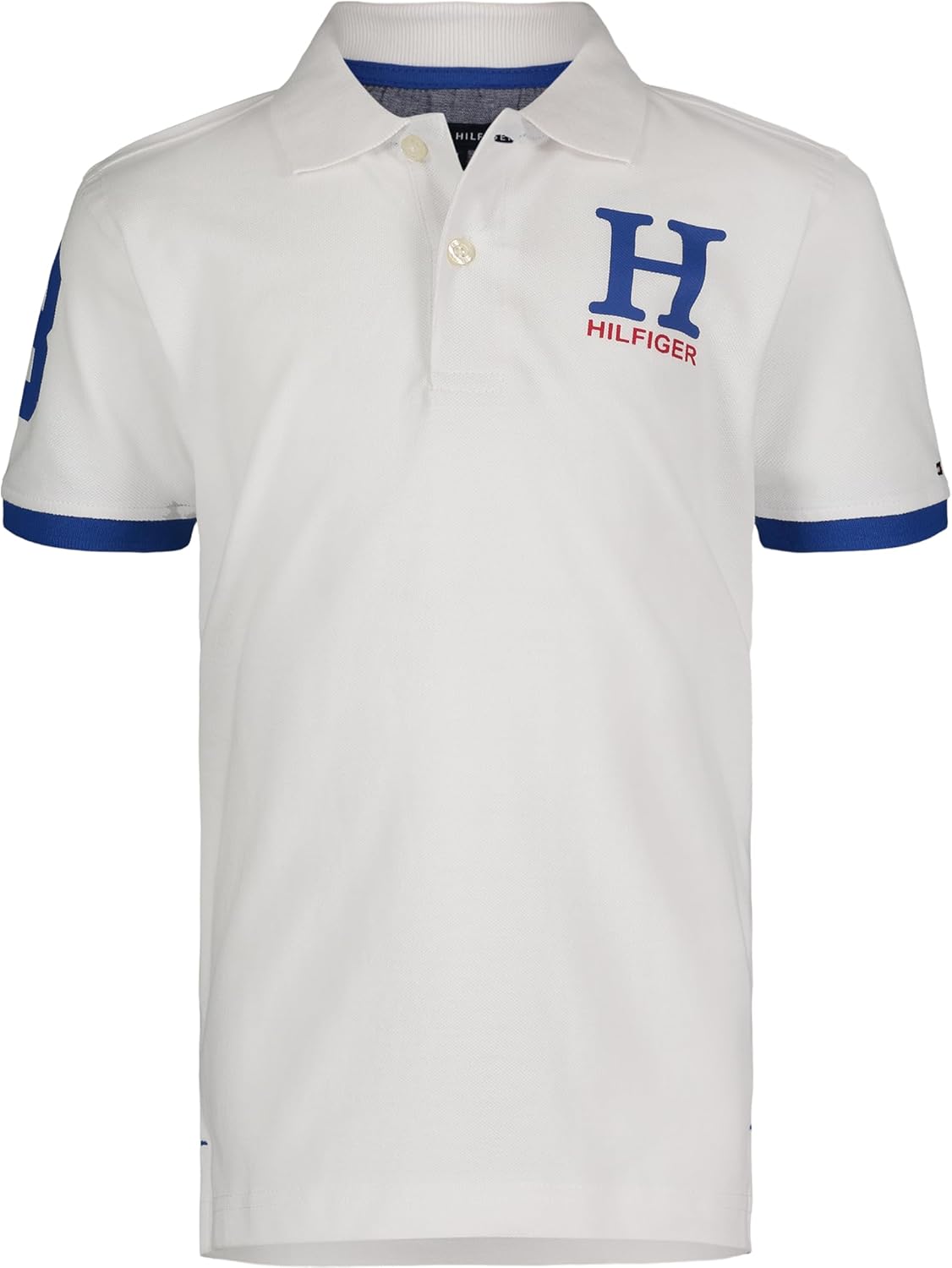 

Матовое поло с короткими рукавами для мальчиков (для детей старшего возраста) Tommy Hilfiger, Bright White, Белый, Матовое поло с короткими рукавами для мальчиков (для детей старшего возраста) Tommy Hilfiger, Bright White
