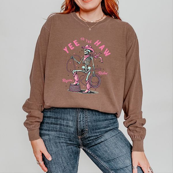 

Yee to the haw скелетон garment dyed лонгслив Simply Sage Market