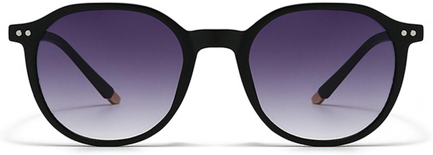 

Популярные модные круглые солнцезащитные очки для женщин, винтажные, с заклепками, панк, мужские, сине-зеленые, с УФ-защитой UV400, градиентные солнцезащитные очки mincl, Gray