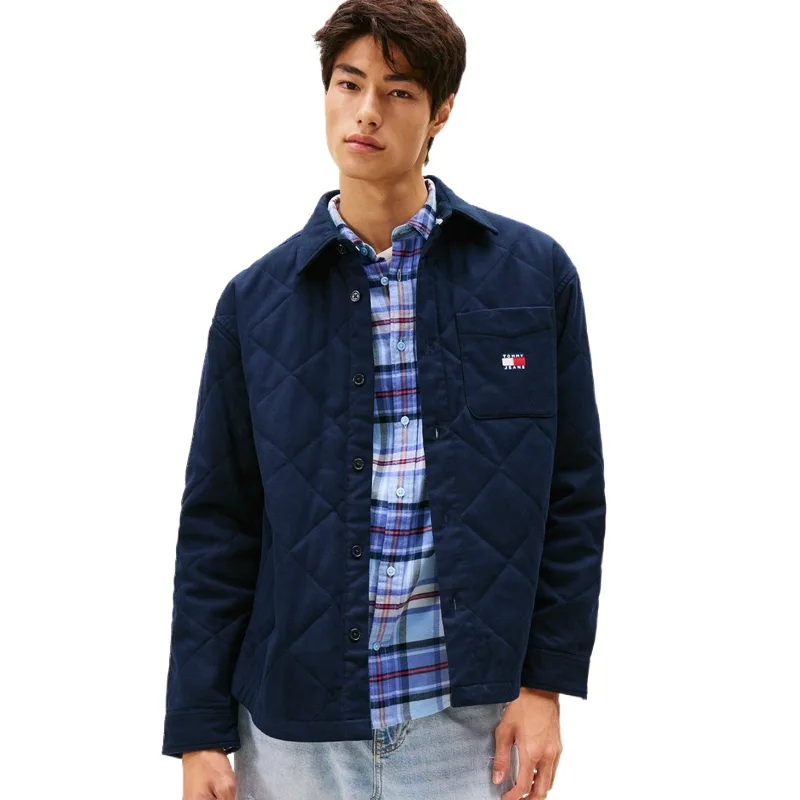 Пуховик мужской Tommy Hilfiger, темно-синий C1G — фото 4