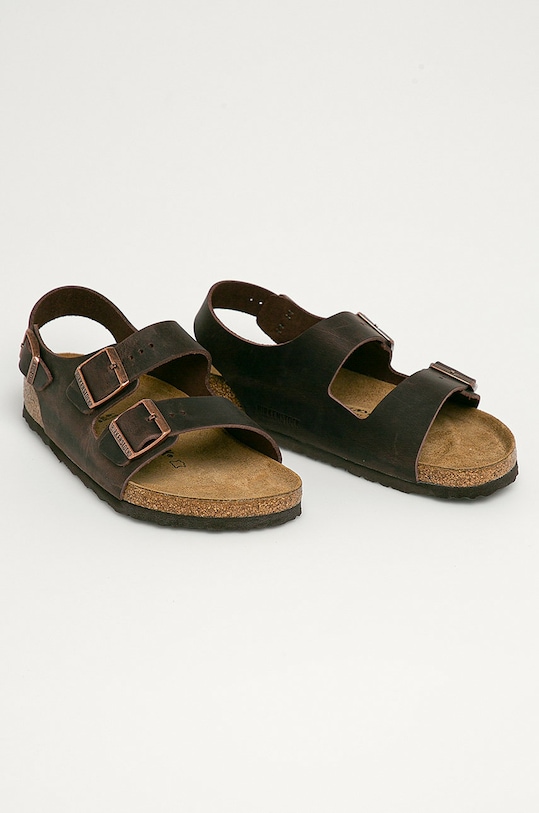 Кожаные сандалии Milano Birkenstock, коричневый — фото 2