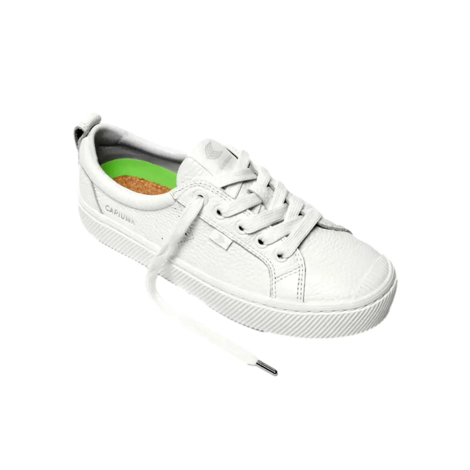 Мужские низкие кожаные кроссовки Cariuma OCA Premium Leather Sneaker, белые — фото 2