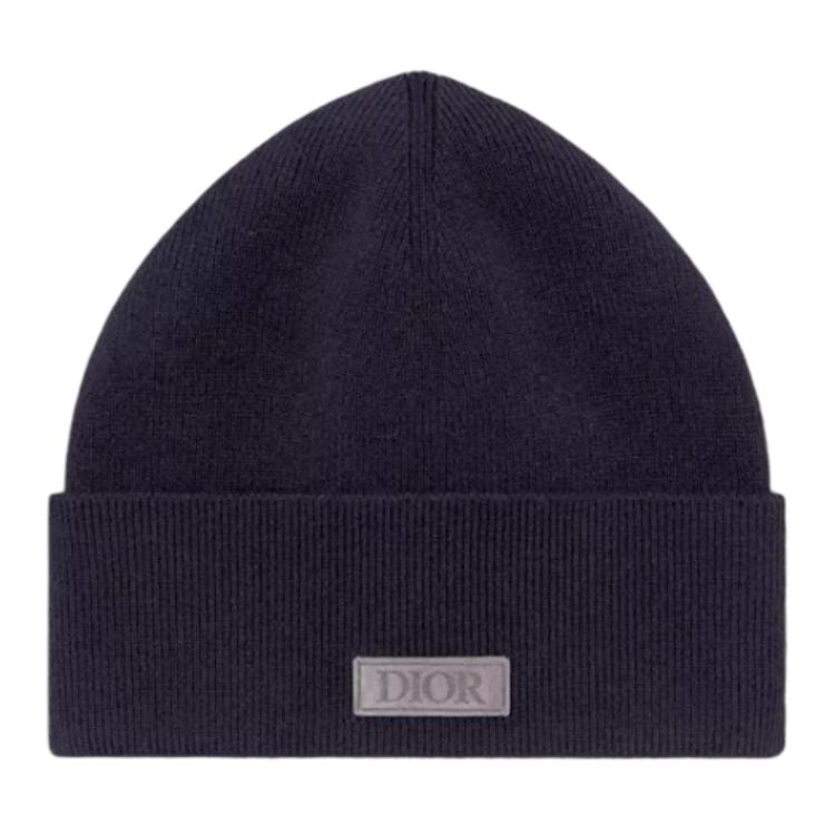 

DIOR Кашемировая шапка унисекс синяя, Marine Blue