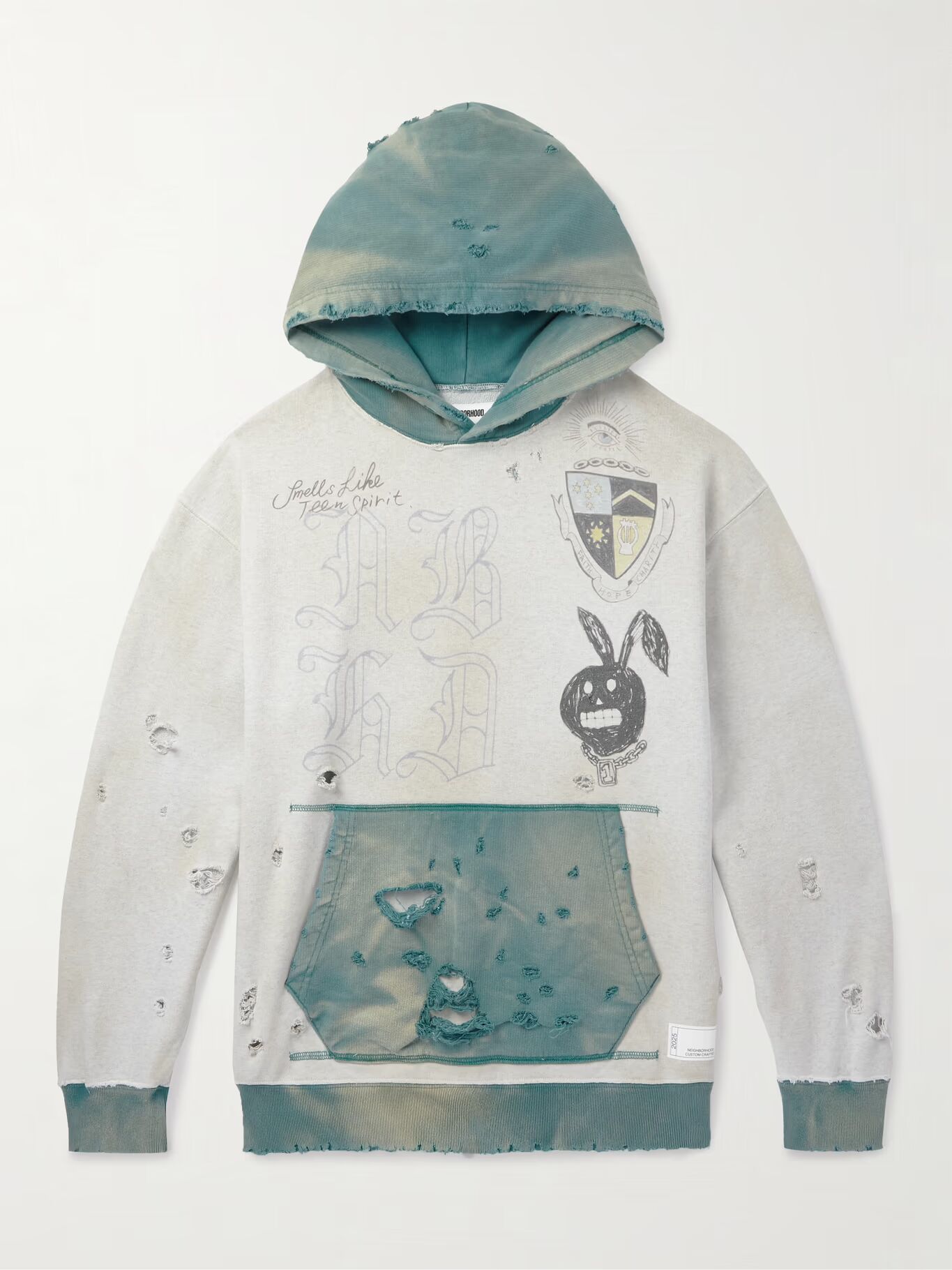 

Толстовка с капюшоном из хлопкового джерси с принтом Savage NEIGHBORHOOD, синий