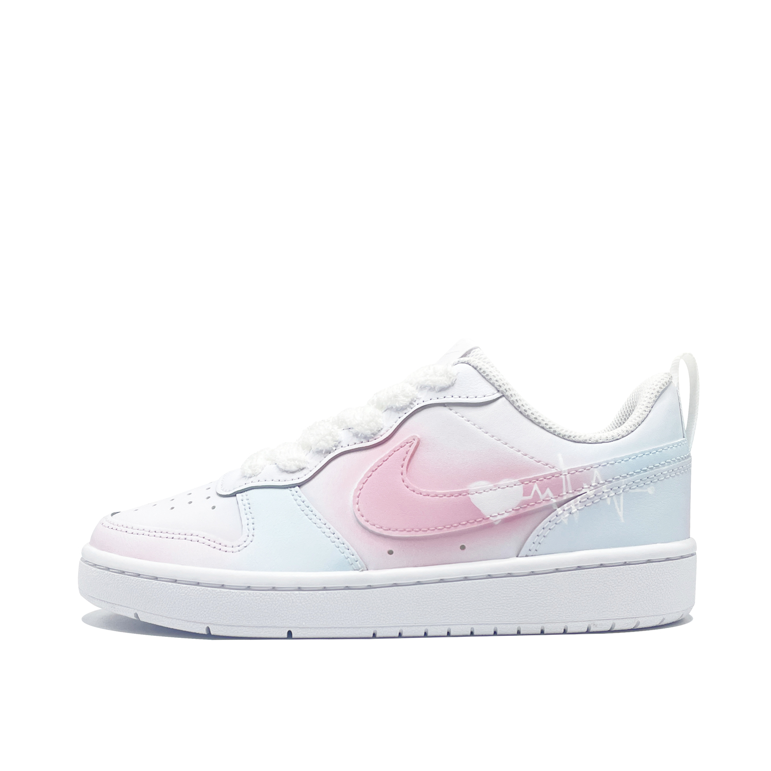 

Детские скейтерские кроссовки Court Borough для младших школьников Nike, синий/розовый