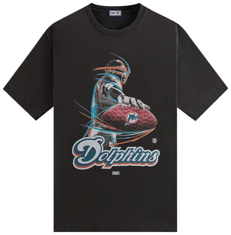 

Футболка Kith & '47 for the NFL: Dolphins Vintage Tee 'Black', черный