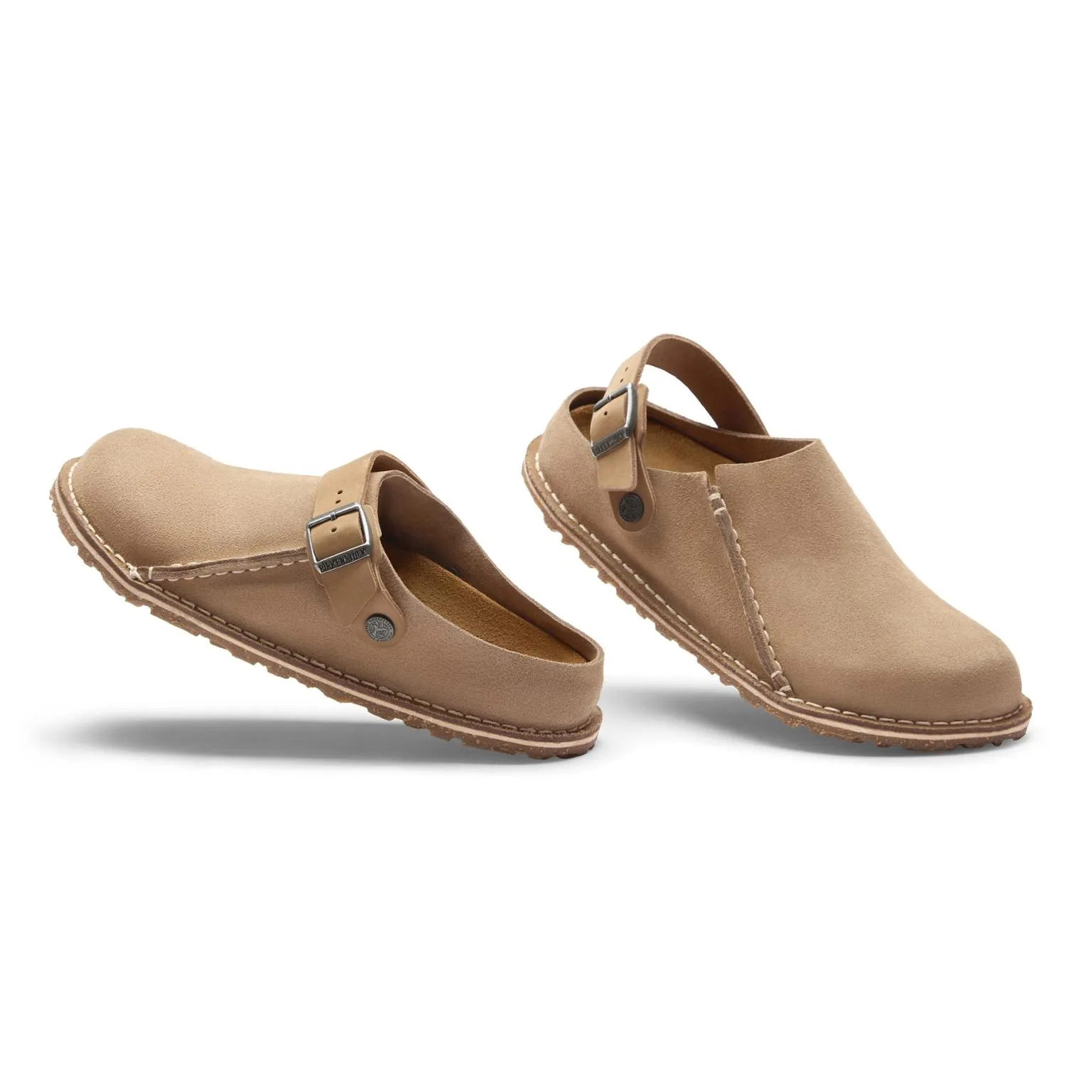 Lutry Замшевые клоги мужские Birkenstock, Lutry Grey Taupe — фото 3