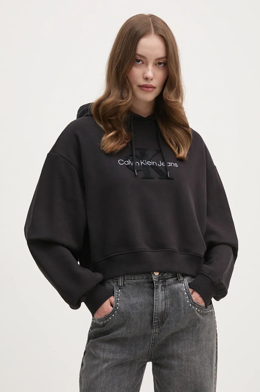

Хлопковая толстовка Calvin Klein Jeans, черный
