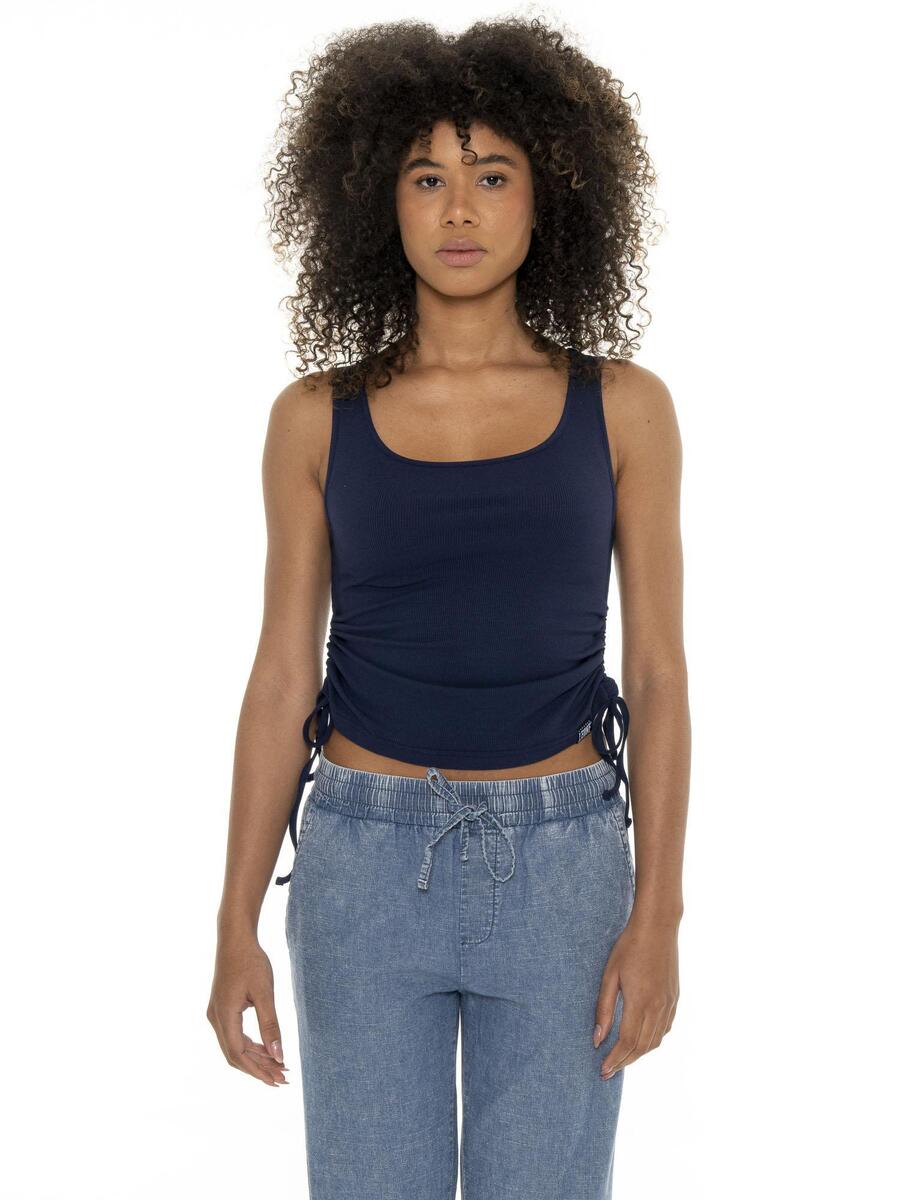 

LEONE 1947 APPAREL Женская майка в рубчик со шнурками Leone Fancy Stripes