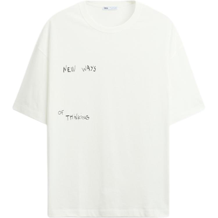 

ZARA Футболка мужская матовая белая