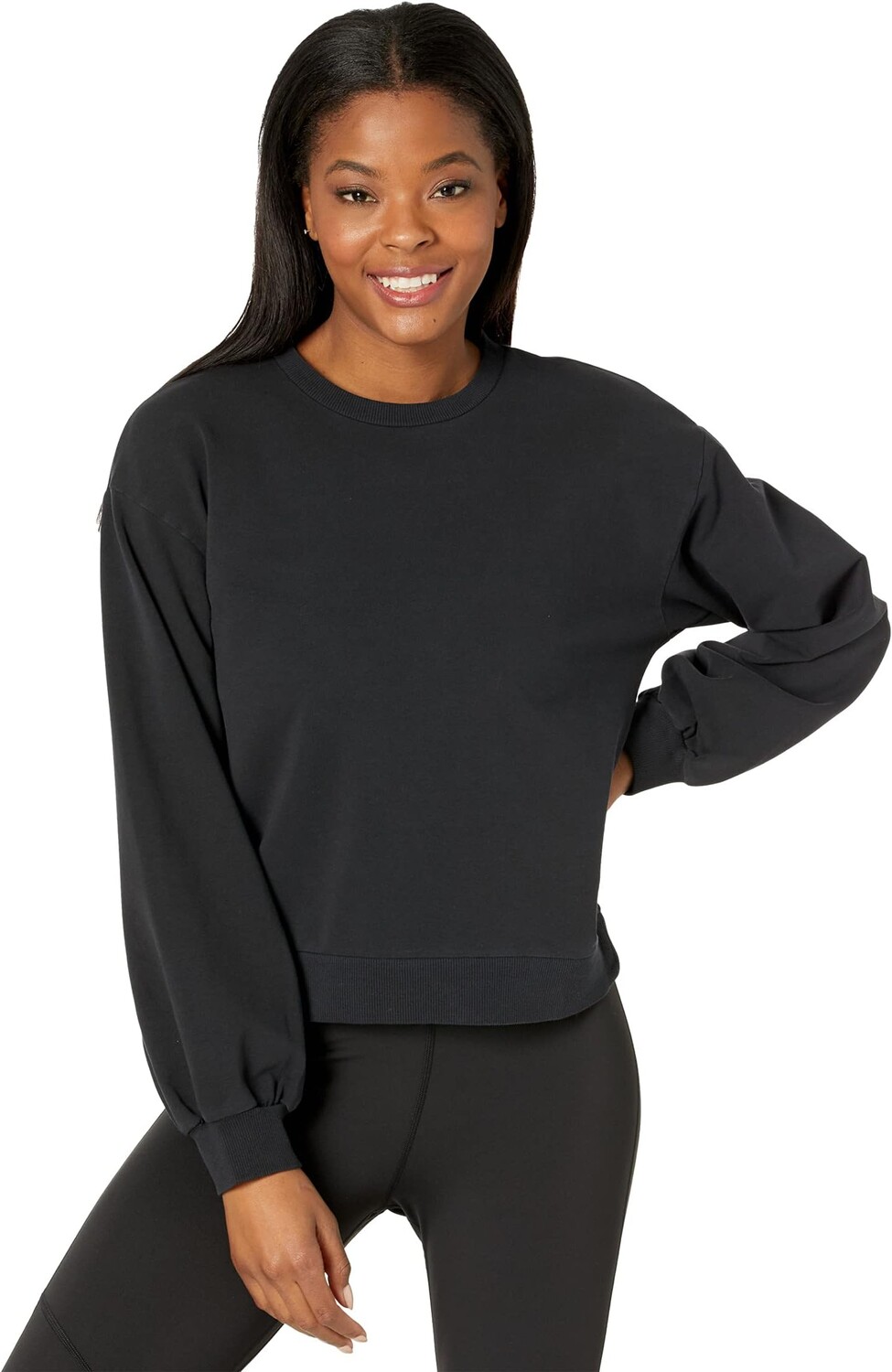 

Толстовка tentree French Terry Balloon Sleeve Crew, цвет Meteorite Black