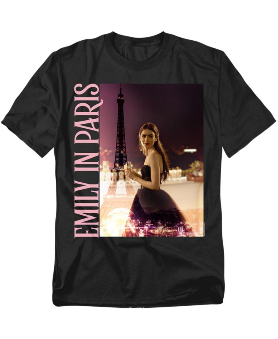 

Футболка Emily And City больших размеров Emily in Paris, Black, Черный, Футболка Emily And City больших размеров Emily in Paris, Black