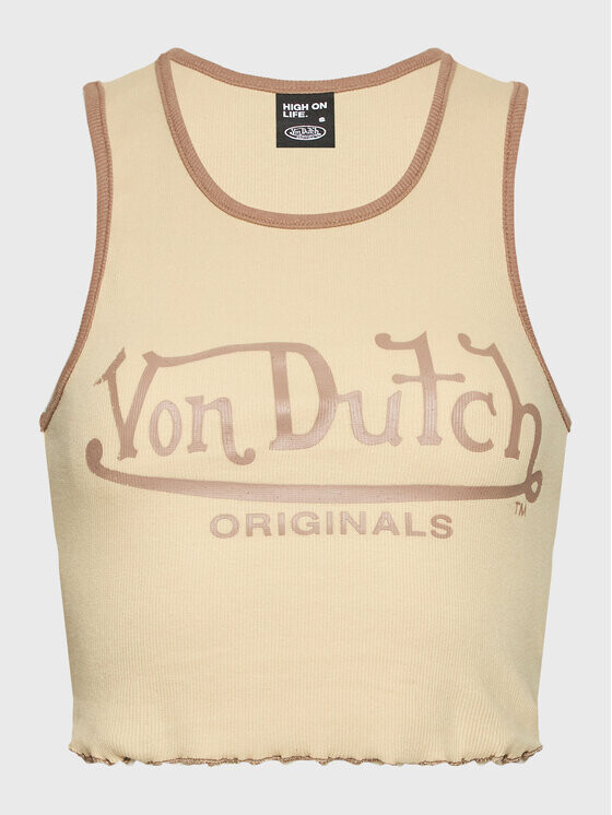 

Топ приталенного кроя Von Dutch, бежевый