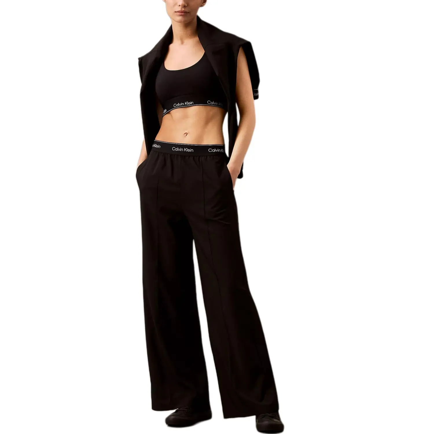 

Calvin Klein Вязаные спортивные штаны женские черные