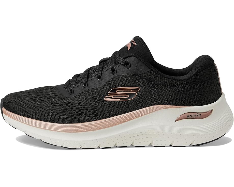 Кроссовки SKECHERS Arch Fit 2.0-Glow The Distance, цвет Black Rose Gold — фото 4