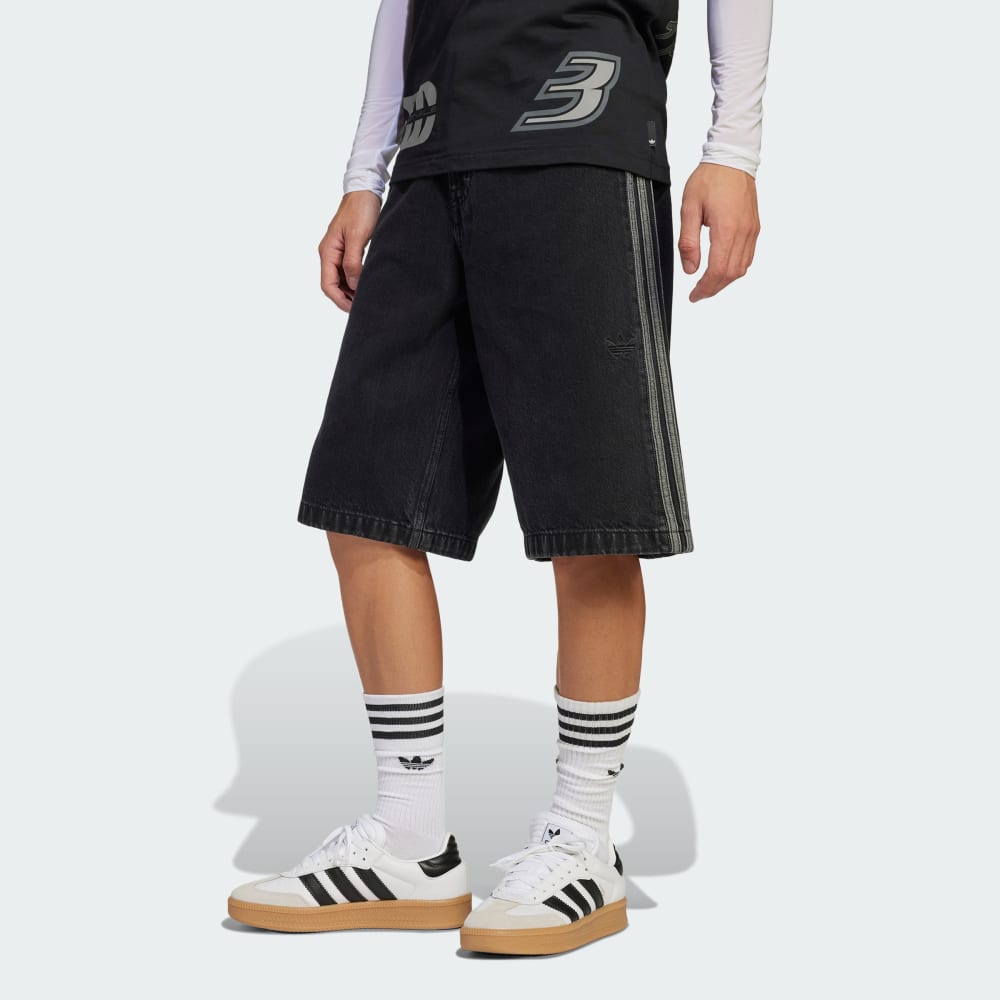 

Шорты Adidas Adicolor Denim Firebird Shorts, цвет True Black Denim