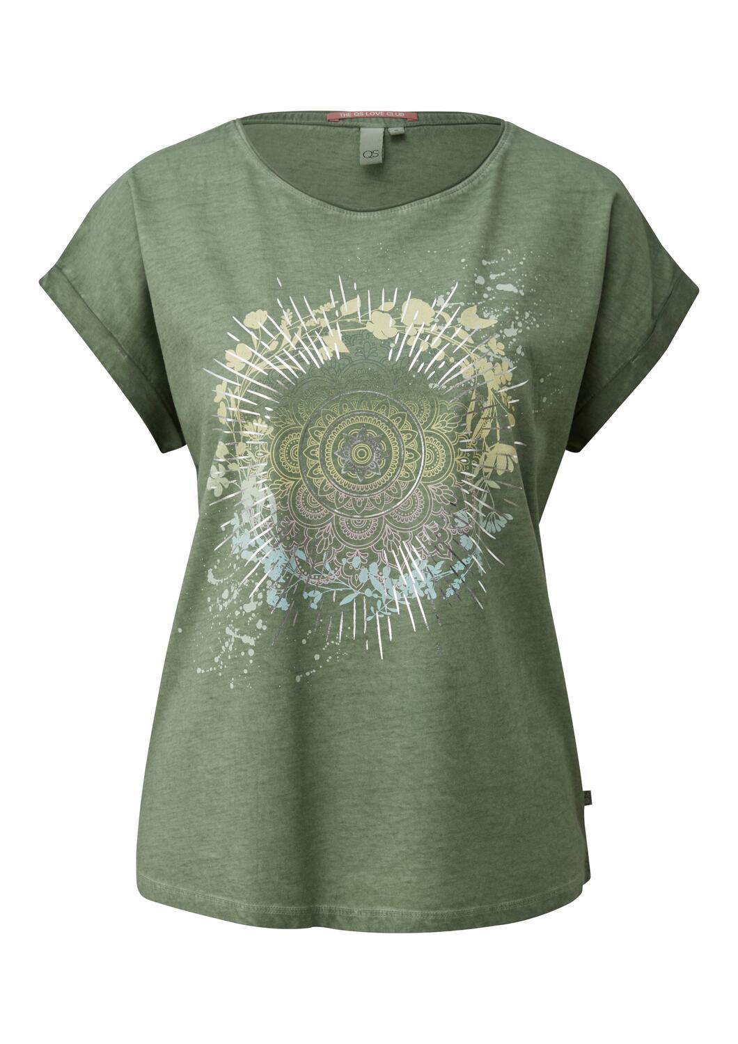 

QS Футболка в светло-зеленом цвете, Зеленый, QS Футболка в светло-зеленом цвете