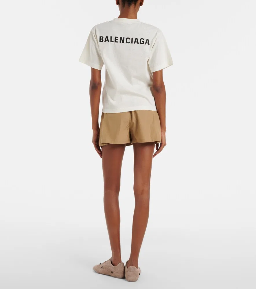 Шорты с логотипом Balenciaga, бежевый — фото 3