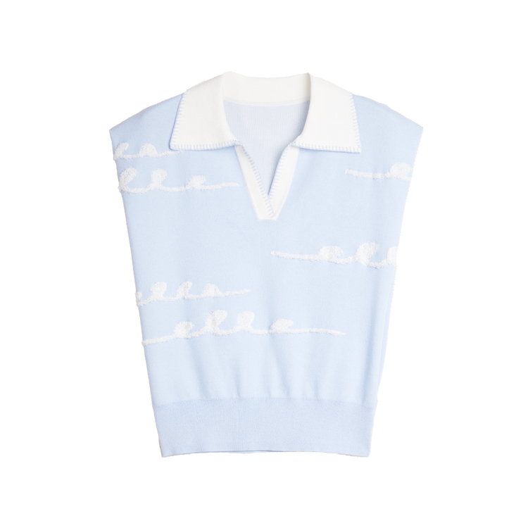 

ELLE Трикотажный кардиган Women's Blue Lapel Moderate