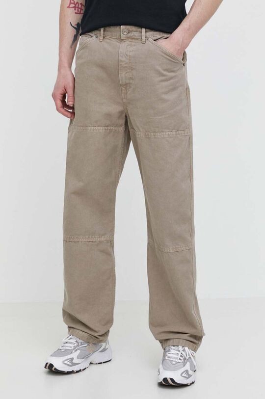 

Хлопковые брюки Superdry, бежевый