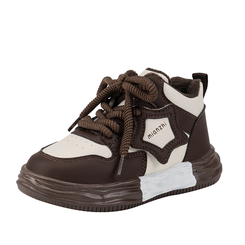 

Детские кроссовки для скейтбординга с противоскользящей подошвой, износостойкие и теплые Wooden Rabbit, коричневый