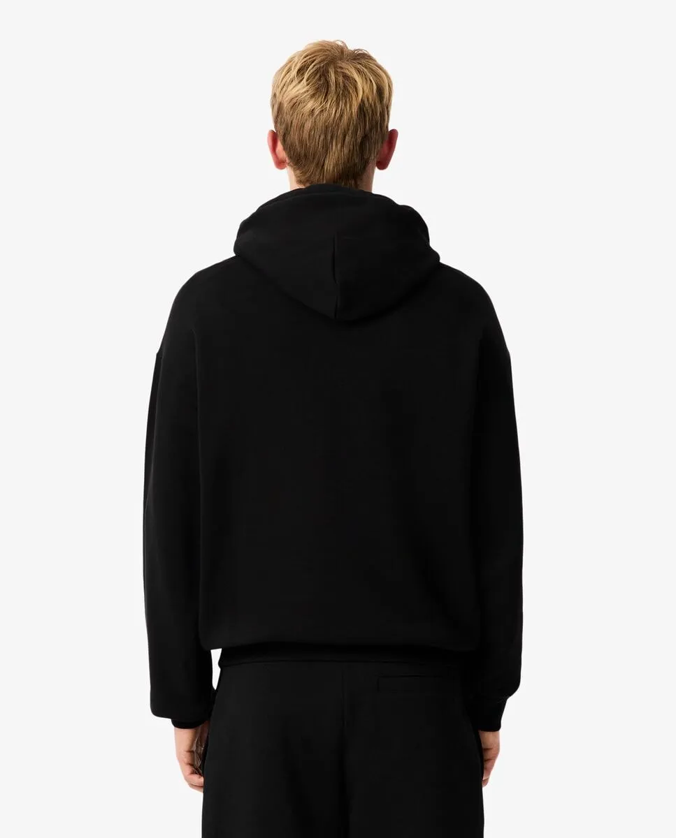 Мужская толстовка с капюшоном из флиса с розовым принтом Lacoste — фото 2