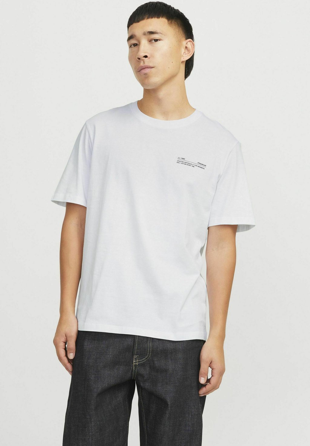 

Рубашка с принтом RUNDHALS Jack & Jones PREMIUM, белый