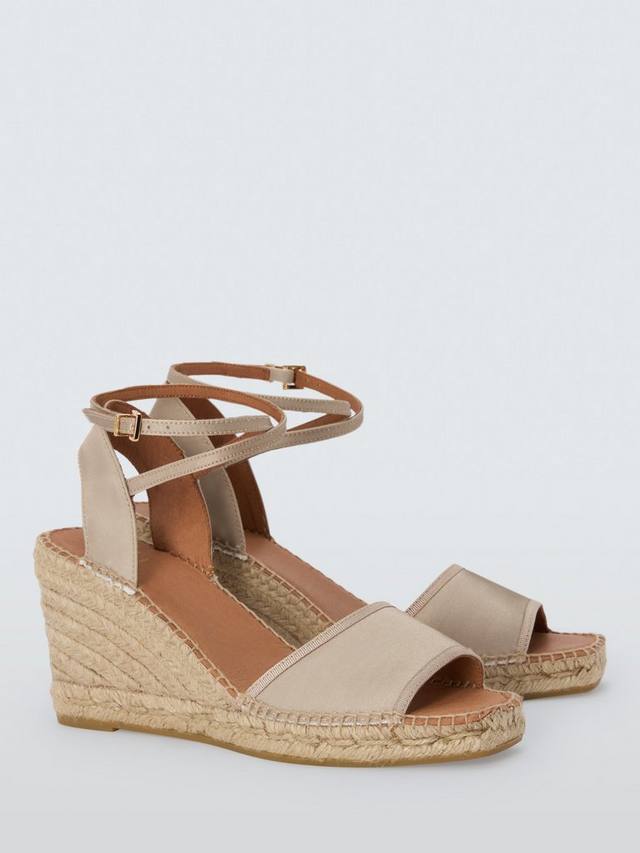 Kapri Dressy Cross Strap Wedge Heel Espadrille сандалии John Lewis, Champagne — фото 3